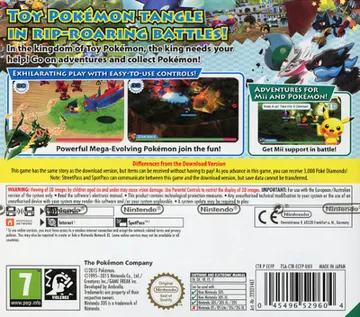 Pokemon Rumble World (Europe) (En,Fr,De,Es,It) box cover back